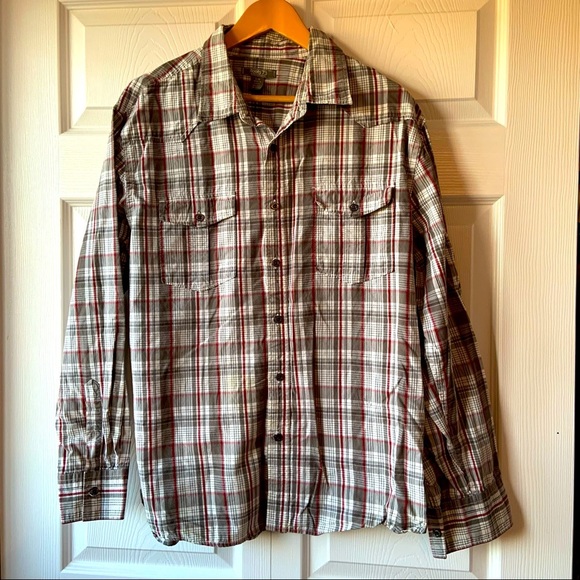 ROOTS 73 men’s size large plaid shirt - Picture 1 of 8